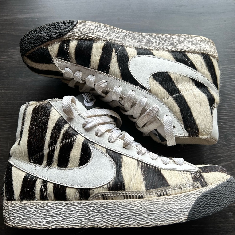 Vintage Nike Blazer Zebra Hair Size 6